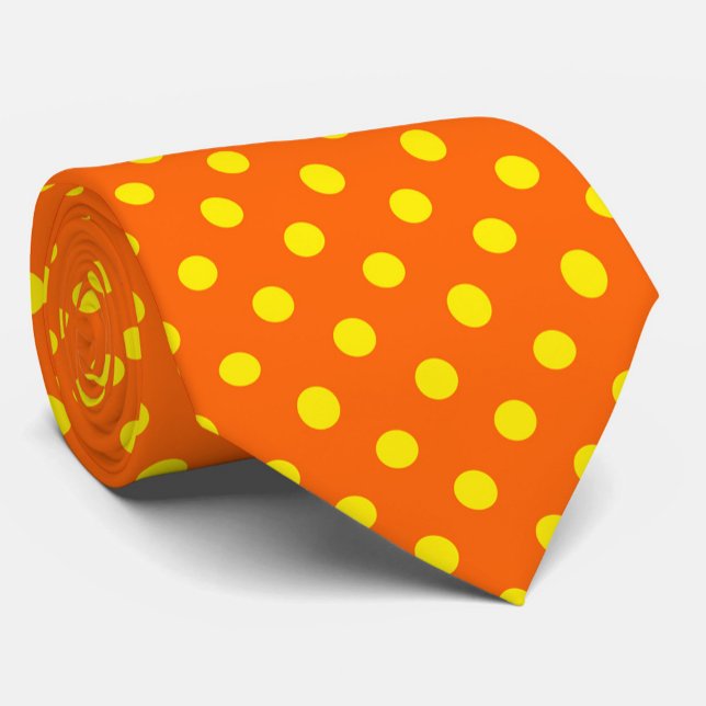 Gult om Orange Mönster Polka dots Design Slips (Skapare uppladdad)