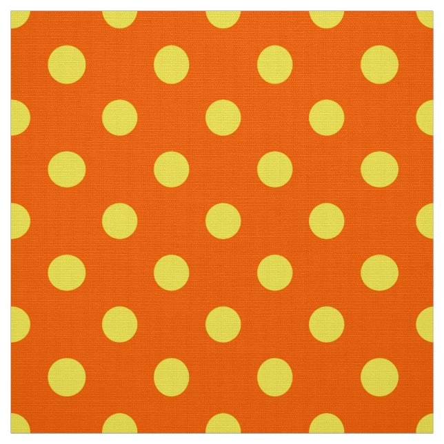 Gult om Orange Mönster Polka dots Design Tyg (Provkarta)