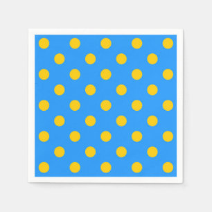 Gult om utformningen av Mönster Polka dots Pappersservett