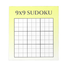 Gult Ombre 9x9 Sudoku Grid-mall Anteckningsblock