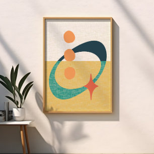 Gult, Orange, Abstrakt, skaldjur, kärnvapen och  Poster