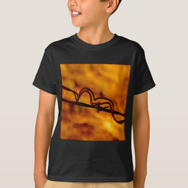 Gult Orange Barbed Wire Fugue T-shirt (Framsida)