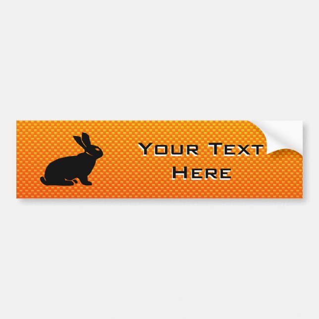 Gult/Orange Bunny Bildekal (Framsidan)