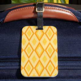 GULT & ORANGE DIAMOND MARDI GRAS MÖNSTER BAGAGEBRICKA