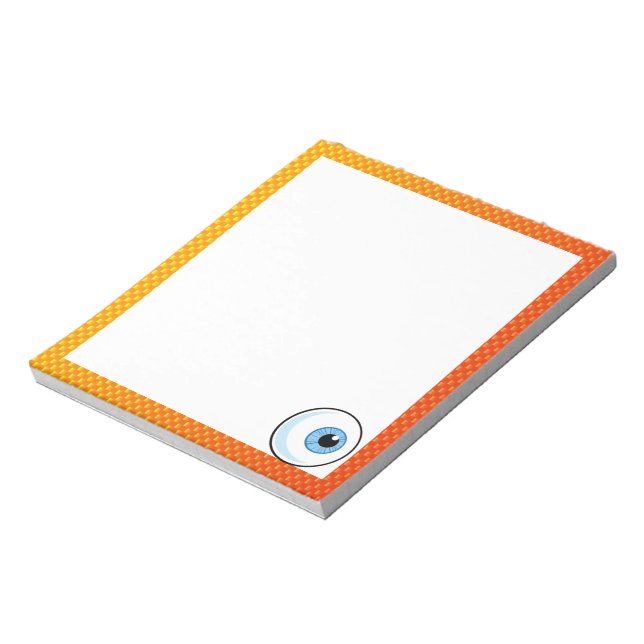Gult Orange Eyeball Anteckningsblock (Roterad)