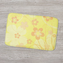 Gult Orange Flowers Simple Summer Retro Blommigt