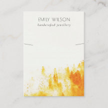 GULT ORANGE FOG SNÖ LANDSCAPE NECKLACE VISNING