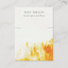 GULT ORANGE FOG SNÖ LANDSCAPE NECKLACE VISNING VISITKORT