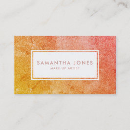 Gult Orange Gnistra Glitter Girly make-up Artist Visitkort