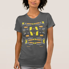 Gult Orange Grått Symmetrical Southwest Art-utseen T Shirt