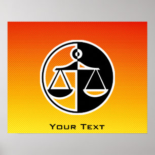 Gult Orange Justice Scales Poster