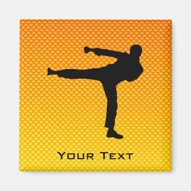 Gult Orange Martial Arts Magnet (Framsidan)