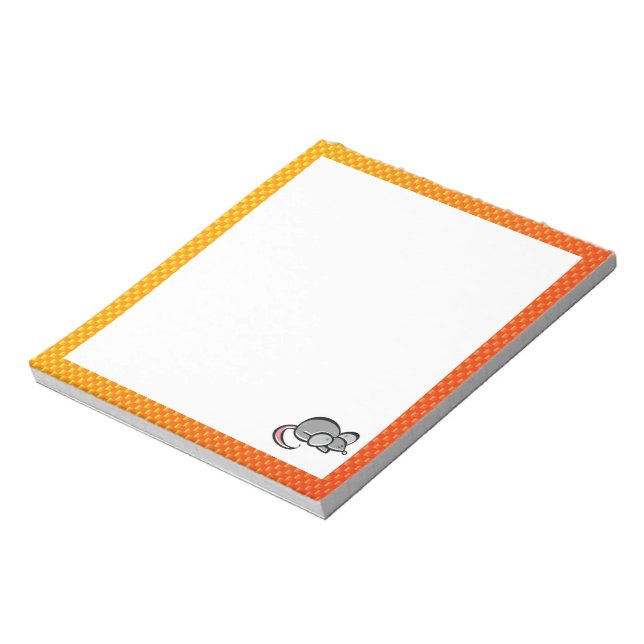 Gult Orange Mouse Anteckningsblock (Roterad)