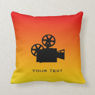 Gult Orange Movie Camera Kudde