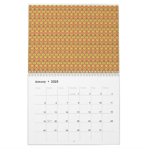 Gult, orange och brunt innerförpackning pappra lak kalender