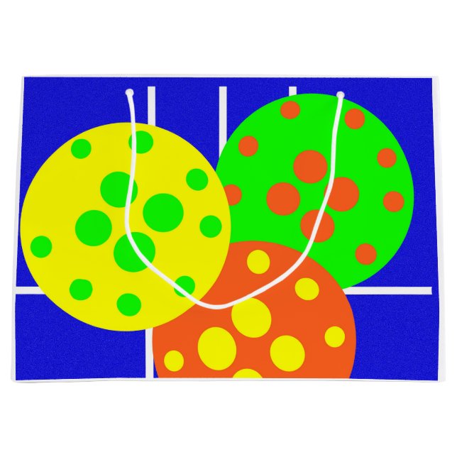 Gult, orange och grönt picklebullar på blå hotell (Framsidan)