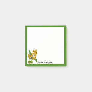 Gult Orange Orchid Flower Post-it Notes Block