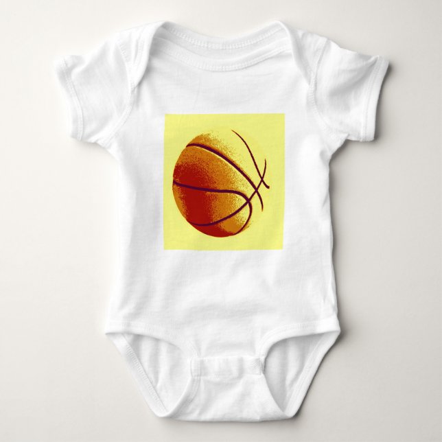 Gult Orange PIP Art Basketball Tee Shirt (Framsida)