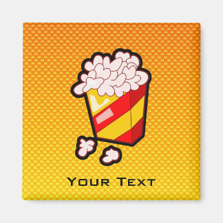 Gult Orange Popcorn Magnet