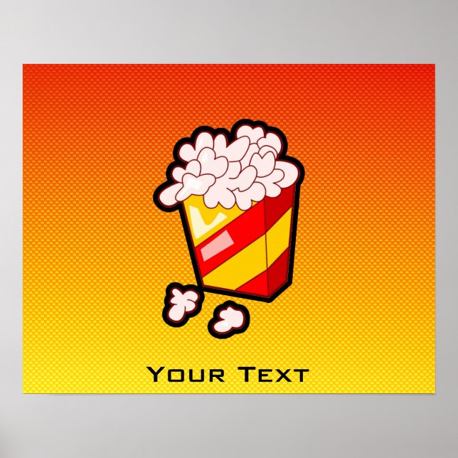 Gult Orange Popcorn Poster (Framsidan)