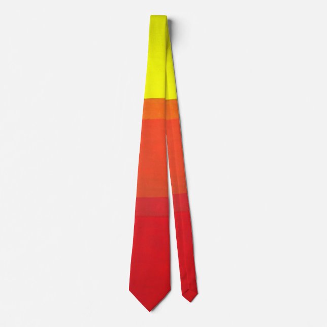 Gult Orange Red modern färglös abstrakt art Slips (Framsida)