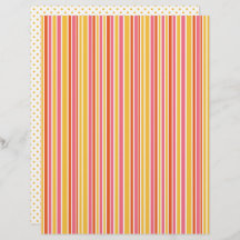 Gult, Orange, Rosa, stripe och Polka dots