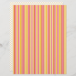 Gult, Orange, Rosa, stripe och Polka dots