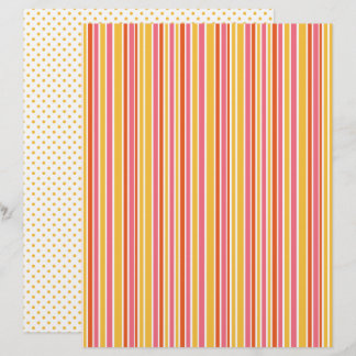 Gult, Orange, Rosa, stripe och Polka dots