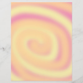 Gult Orange Rosa Swirl Pastel Scrapbook Papper