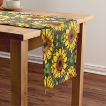 Gult Orange Solros med Grönt och brun