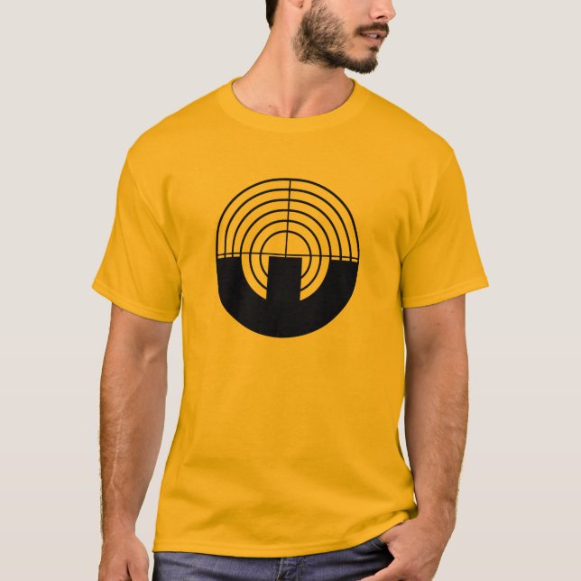 Gult orange sportskytte t shirt (Framsida)