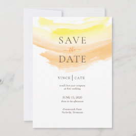 Gult Orange Vattenfärg Stänk Spara Datumet