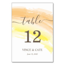 Gult Orange Vattenfärgen Stänk Bröllop