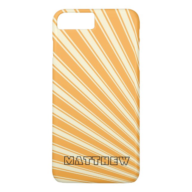 Gult Orange vid Funkyn Färg vid Rand vid Mönster Case-Mate iPhone Skal (Baksida)