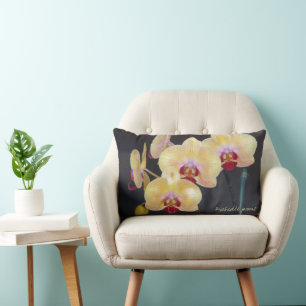 Gult Orchid Lumbarkudde