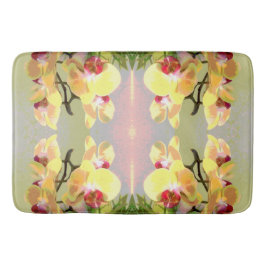 Gult Orchids Mönster Badrumsmatta