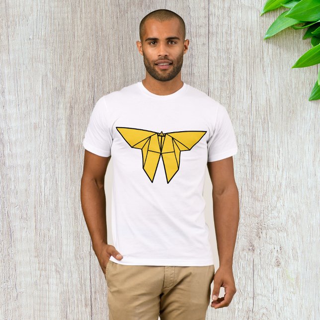 Gult Origami Butterfly Manar T-Shirt (Skapare uppladdad)