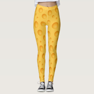 Gult ostmönster leggings