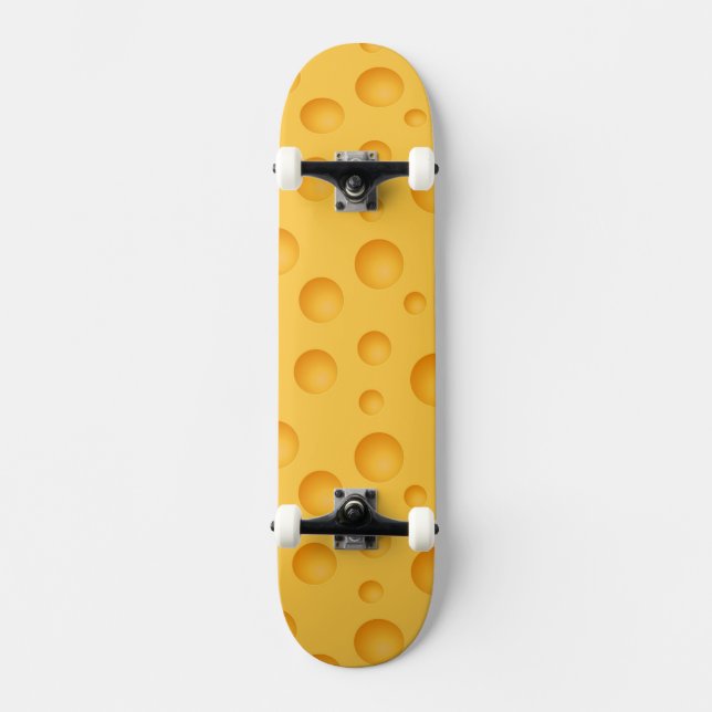 Gult ostmönster skateboard bräda 20,5 cm (Framsida)