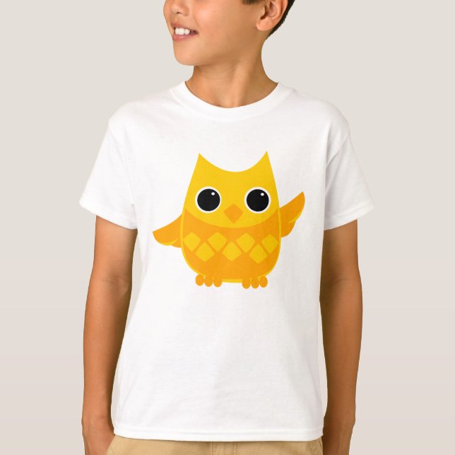 Gult Owly Tee Shirt (Framsida)
