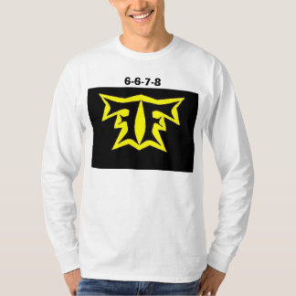 gult på svart t shirt