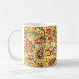 Gult Paisley Mugg