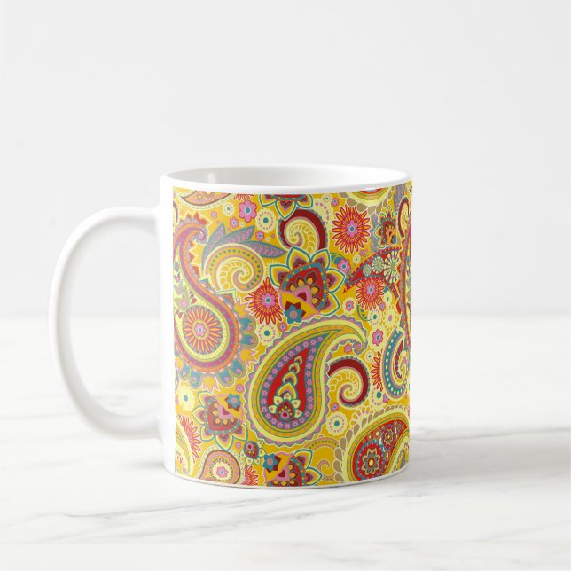 Gult Paisley Mugg (Vänster)