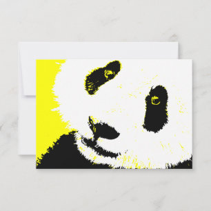 gult panda inbjudningar
