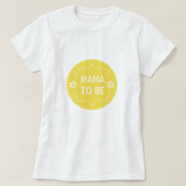 Gult papel picado mamma som ska vara Baby Shower T Shirt