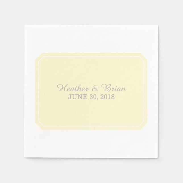 Gult Pappra blöjor för Elegant Pappersservett (Framsidan)