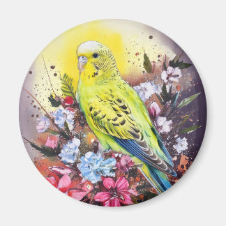 Gult Parakeet Magnet