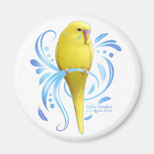Gult Parakeet Magnet