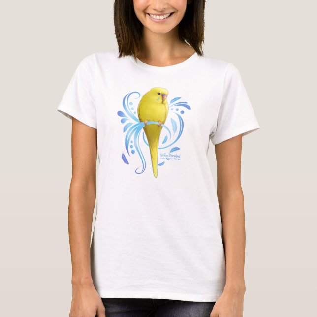Gult Parakeet T Shirt (Framsida)