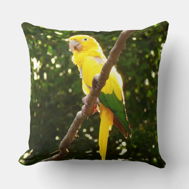 Gult Parrot Kudde (Framsida)